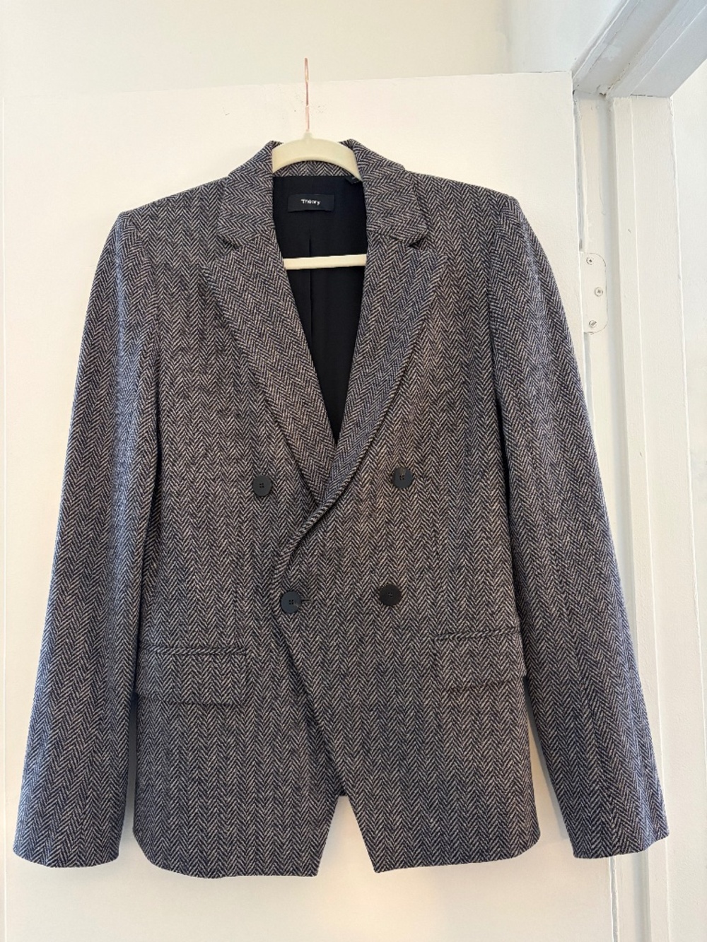 Women's Theory Double-Breasted Blazer - Size 6
